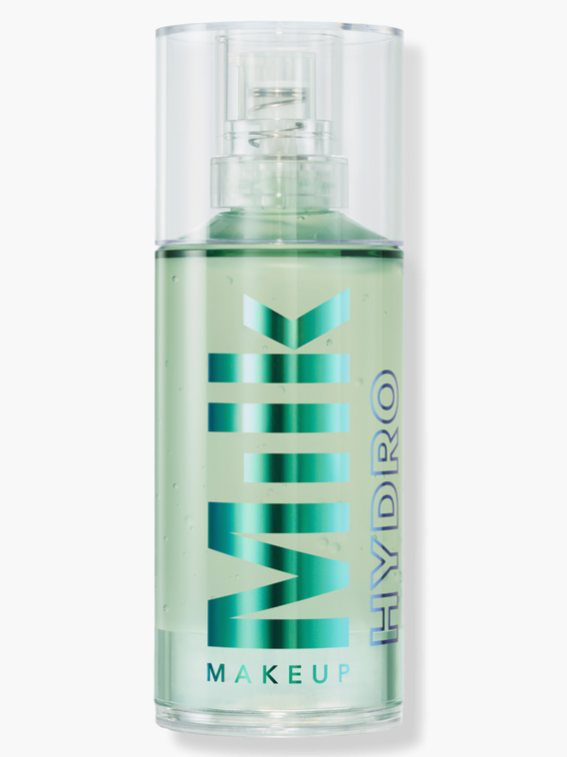 Bottle of Milk Makeup Hydro Grip Primer with clear gel formula visible